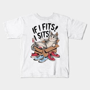 Cat in a box Kids T-Shirt